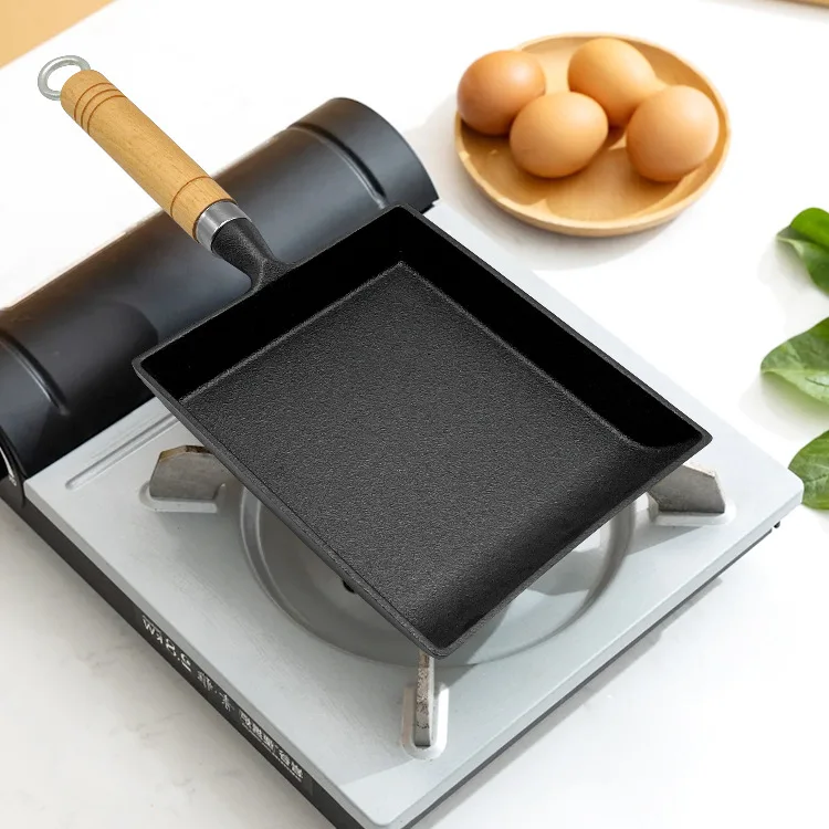 Kitchen Breakfast Cooking Tamagoyaki Square Japanese Omelette Pan Nonstick Egg roll Pancake For Gas Stove & Induction