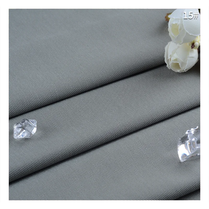 
230g twill tencel cotton fabric woven Lessel fabric for autumn and winter breathable skin-friendly pants shirt fabric 