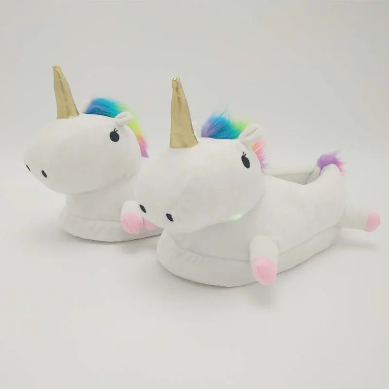 Unicorn Slippers for Girl Boys Lovely Slippers Claw Animal Party Cosplay Shoes Toddler Kids Home Shoes Warm Indoor Casual Winter
