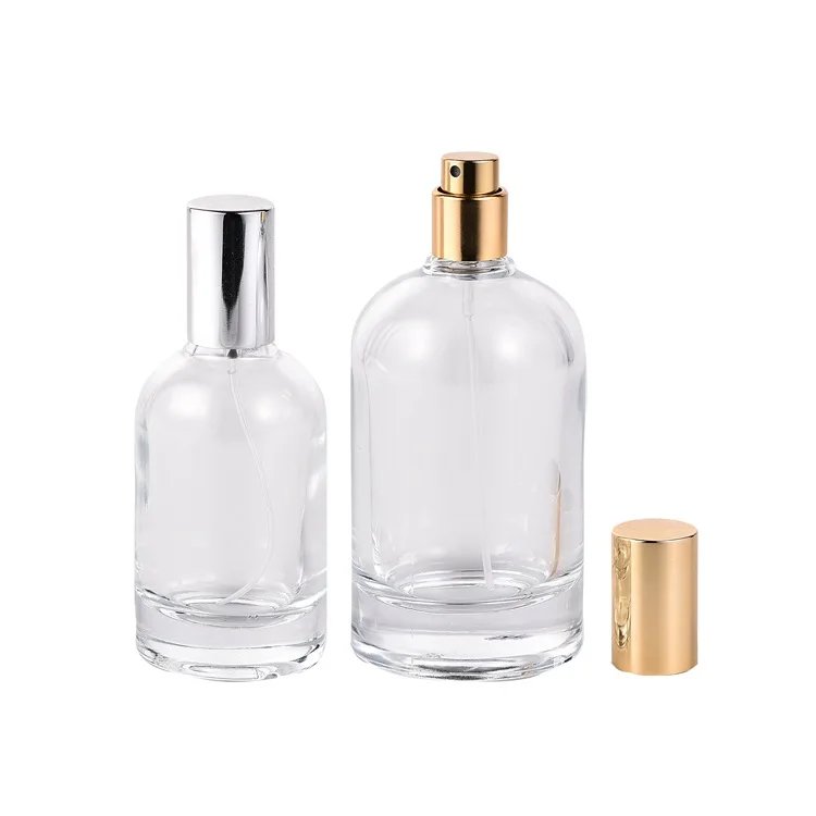 Best Sale Empty 30ml 50ml 100ml Refillable Clear Glass Cylindrical Spray Perfume Bottle
