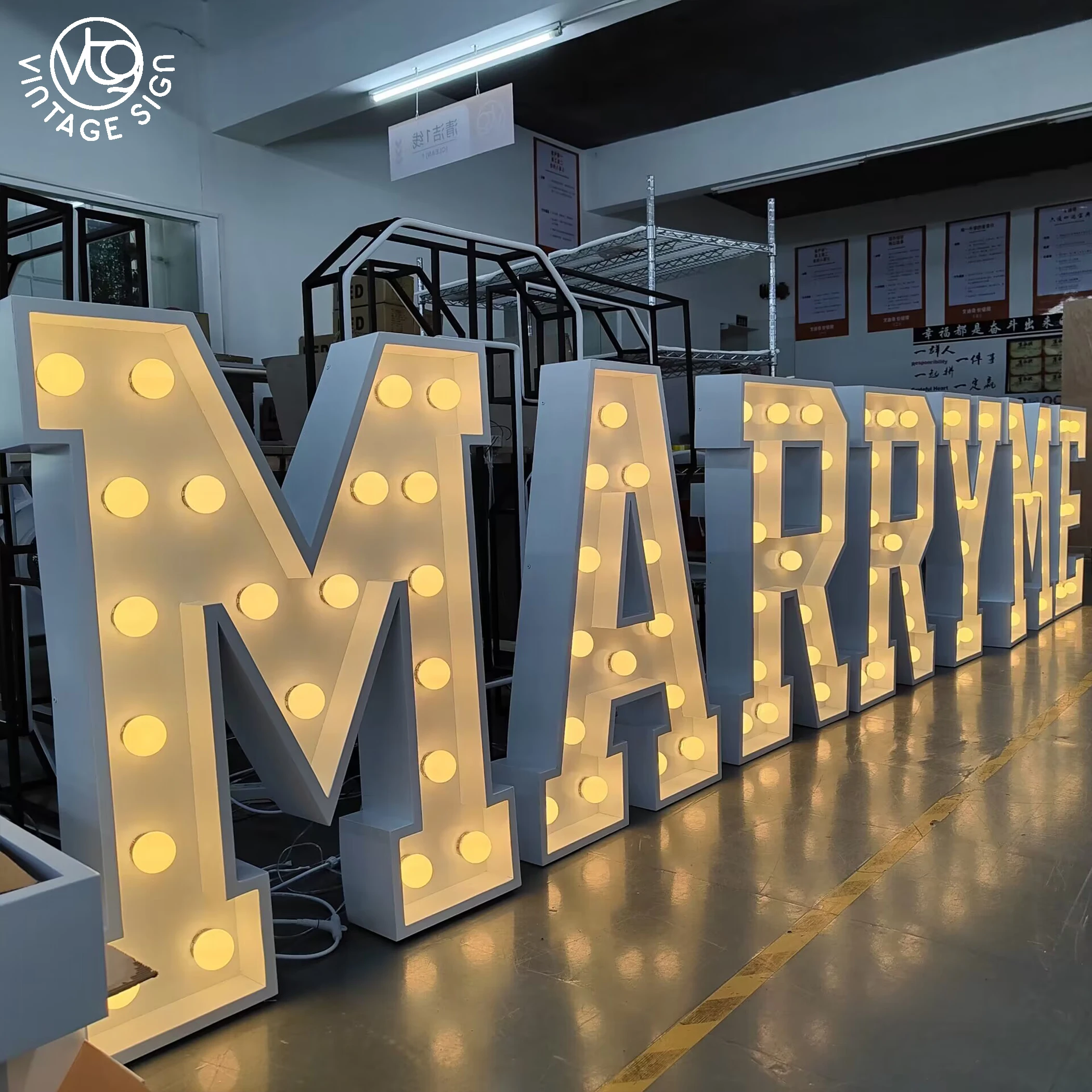 Giant Light Up Letter Business Sign Round Wedding Love Signs Custom Marquee Letters Led With High Quality