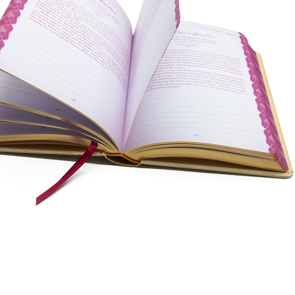 MOQ 100 Leather Cover Printed Gold Edges Wholesale Holy Bible Promise Book