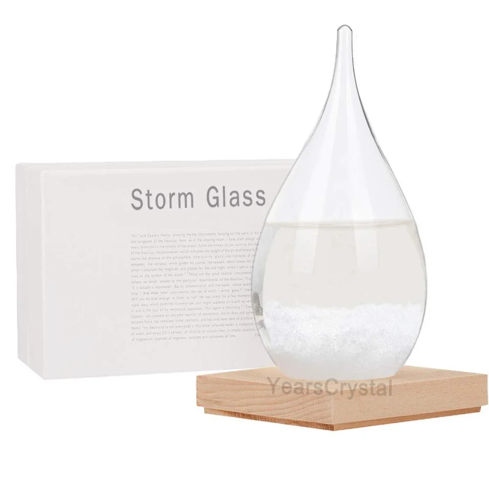 Home Decorative Barometer Weather Forecast Crystal Drop Water Shape Storm Glass Weather crystal