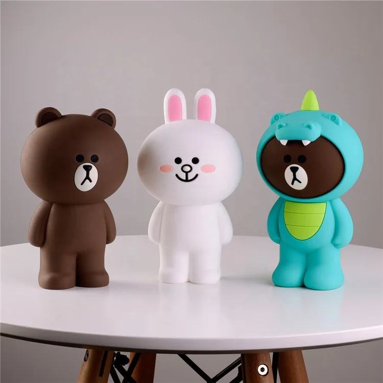 BUTRADE Cute Animal stationery case Wholesale Bear PEN CASE Kids Cartoon silicone pencil case manufacturer