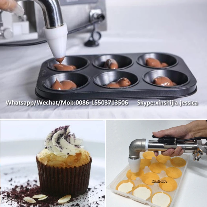 Automatic cookies croissant cupcake cake depositor icing decorating frosting machine