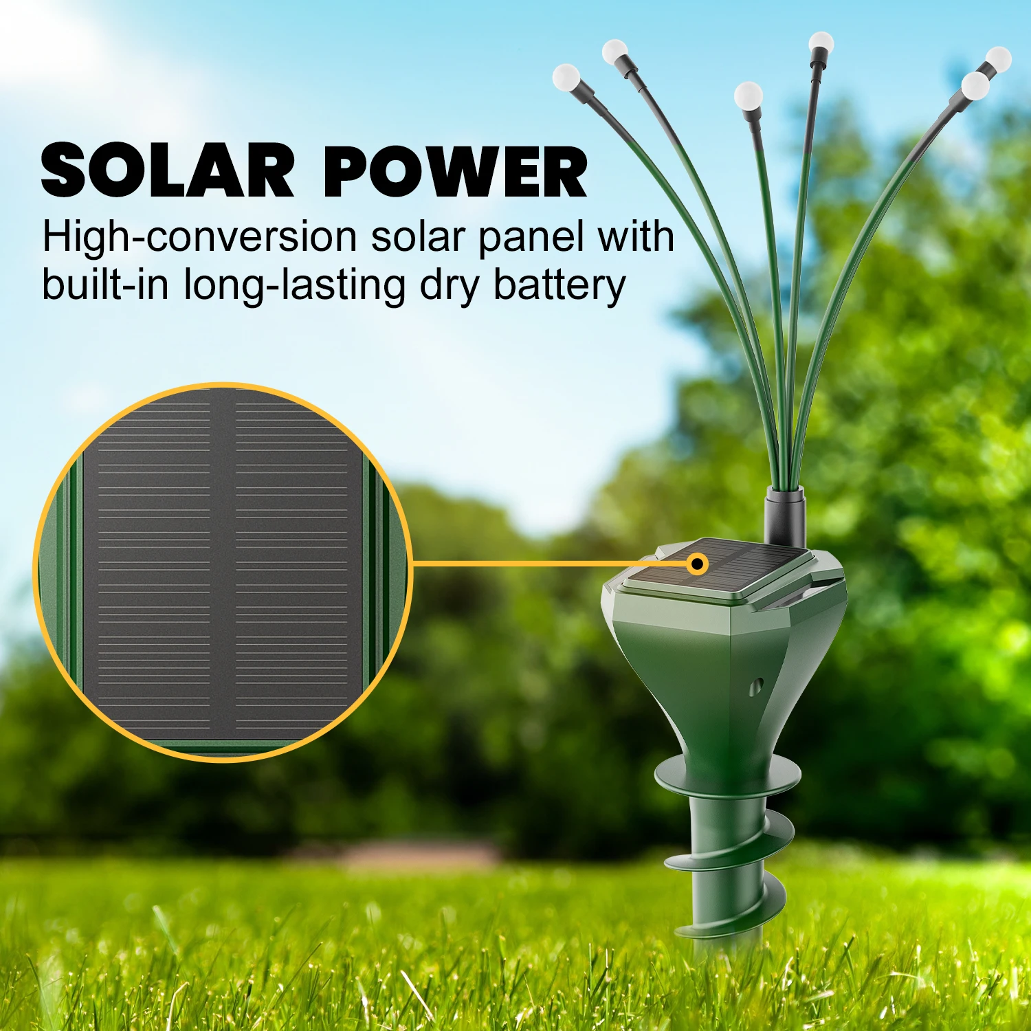 X-Pest 2024 Solar Power Mole Repeller With Garden Night Vibrate Vole Deterrent Mole Repeller For Lawns Solar PowerMole Repeller