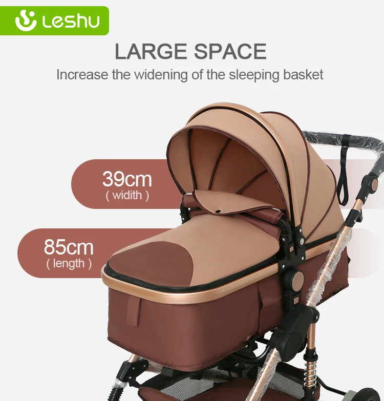 Wholesale best aluminium stock baby stroller Passeggino 3 In 1 baby buggy luxury baby stroller