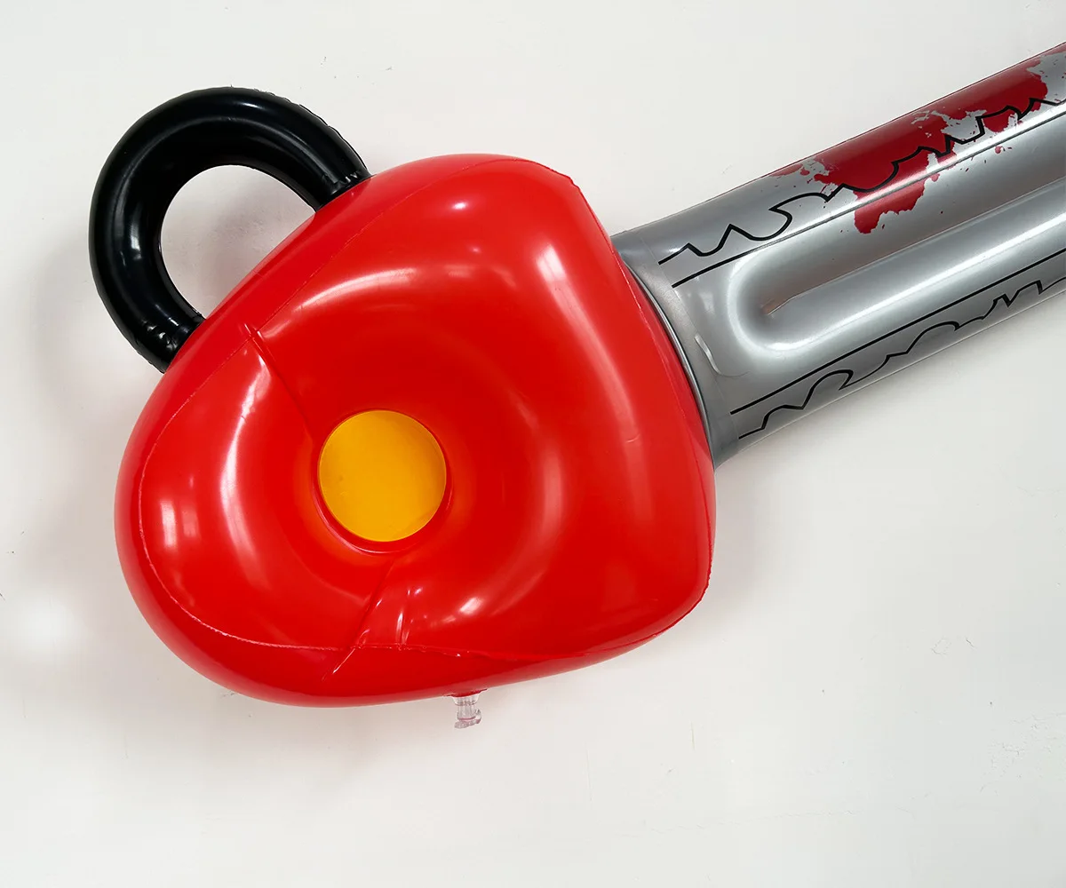 Custom PVC red inflatable chainsaw kids inflatable gun toys weapon inflatable sticks