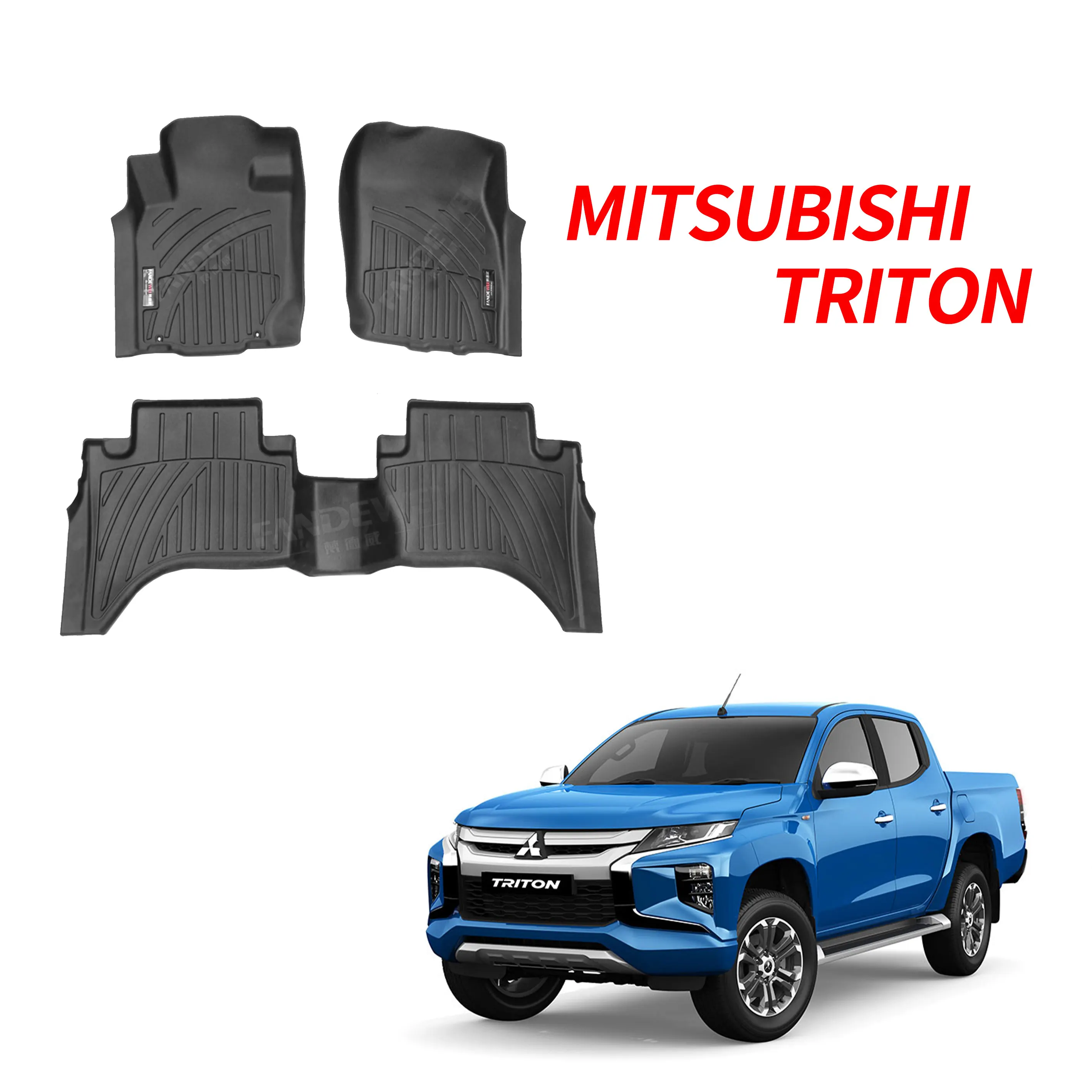 3D TPV TPE Rubber Car Floor Mat Car Mats For RHD And LHD MITSUBISHI Triton L200