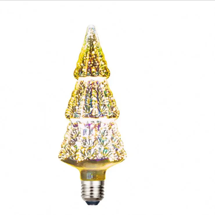 Holiday lighting color changing Star Heart Led decorative bulb 3D Effect decoration Christmas Lamps Fireworks led Bulb Light