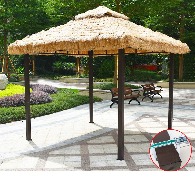 Awning Courtyard Tent Outdoor Thatched Pavilion Canopy Outdoor Stall Four-legged Umbrella Catering Pavilion