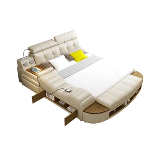 Спальня King size современный массаж татами кожа кровать