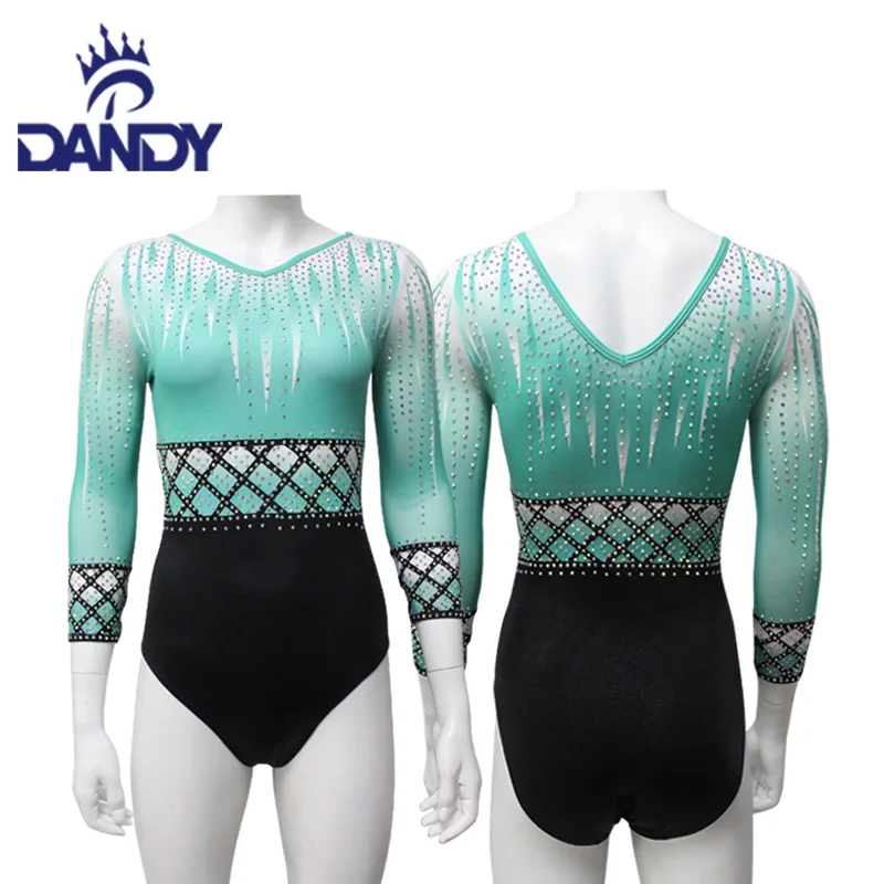 China Factory wholesale Kids Girls Printed Sleeveless Patchwork Leotards Jumpsuit Elastic Waist Shorts Shiny Gymnastics Dance