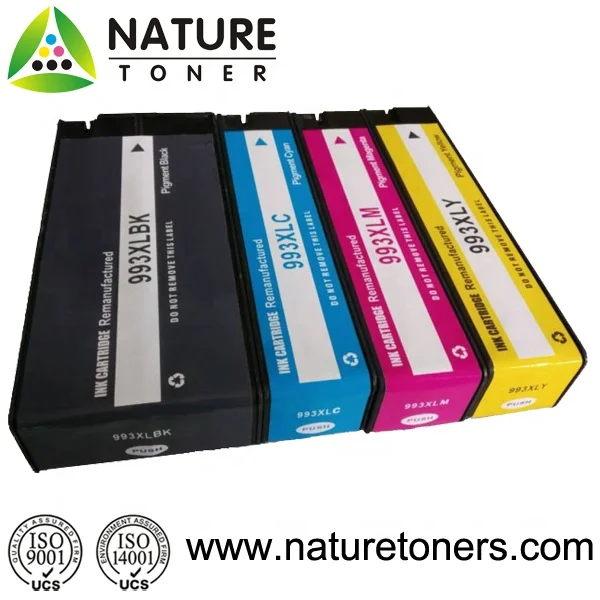 Compatible ink cartridge 990X, 991X, 992X, 993X for HP PageWide Pro MFP 777 etc printer