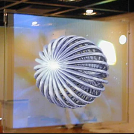 hologram projector screen/holographic transparent foil 3d holographic film projection screen with front and rear fabric