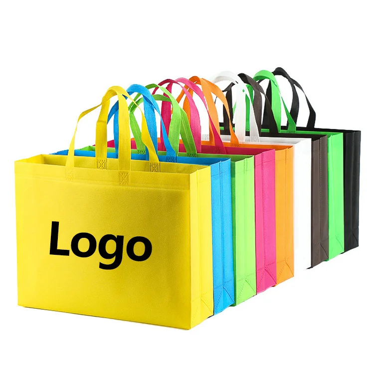 Wholesale price hot promotion nonwoven tote bag print non woven fabric custom logo shopping bag
