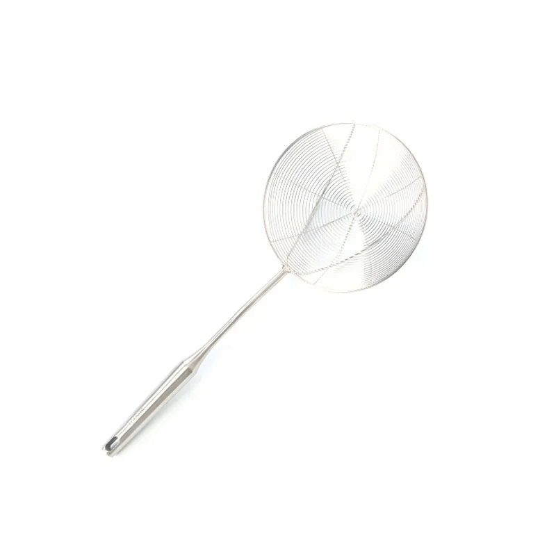 
Food grade enhanced version 304 stainless steel strainer food strainer oil filter spider skimmer strainer 