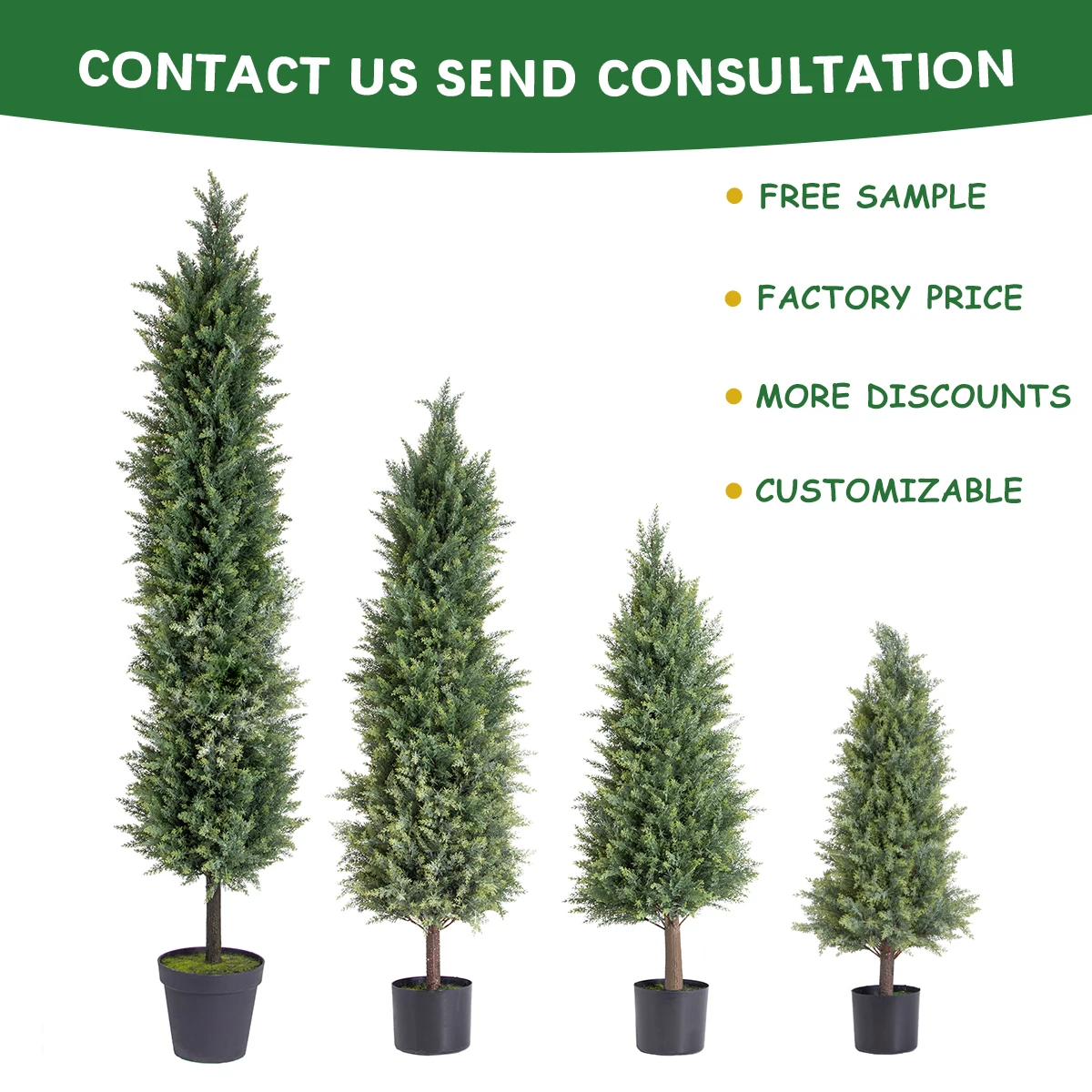 PZ-1-130 Faked Potted Tree Topiary Green Pine Artificial Plant Bonsai Artificial Tree for Home Indoor Front Porch Decor