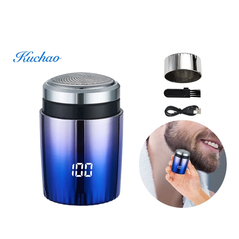 Travel Portable Usb Rechargeable Mini Rotary Shaver Electric Shaver Machine For Men