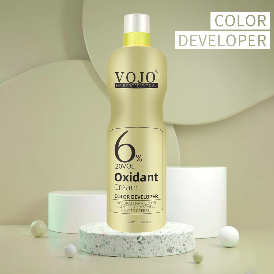 VOJO Wholesale OEM ODM 1000ml Hair Developer 6% 9% 12% Hair Peroxide Cream for Hair Color