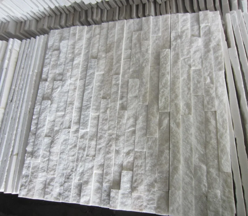 Nature White Quartzite Stacked Stone Wall Cladding Panels