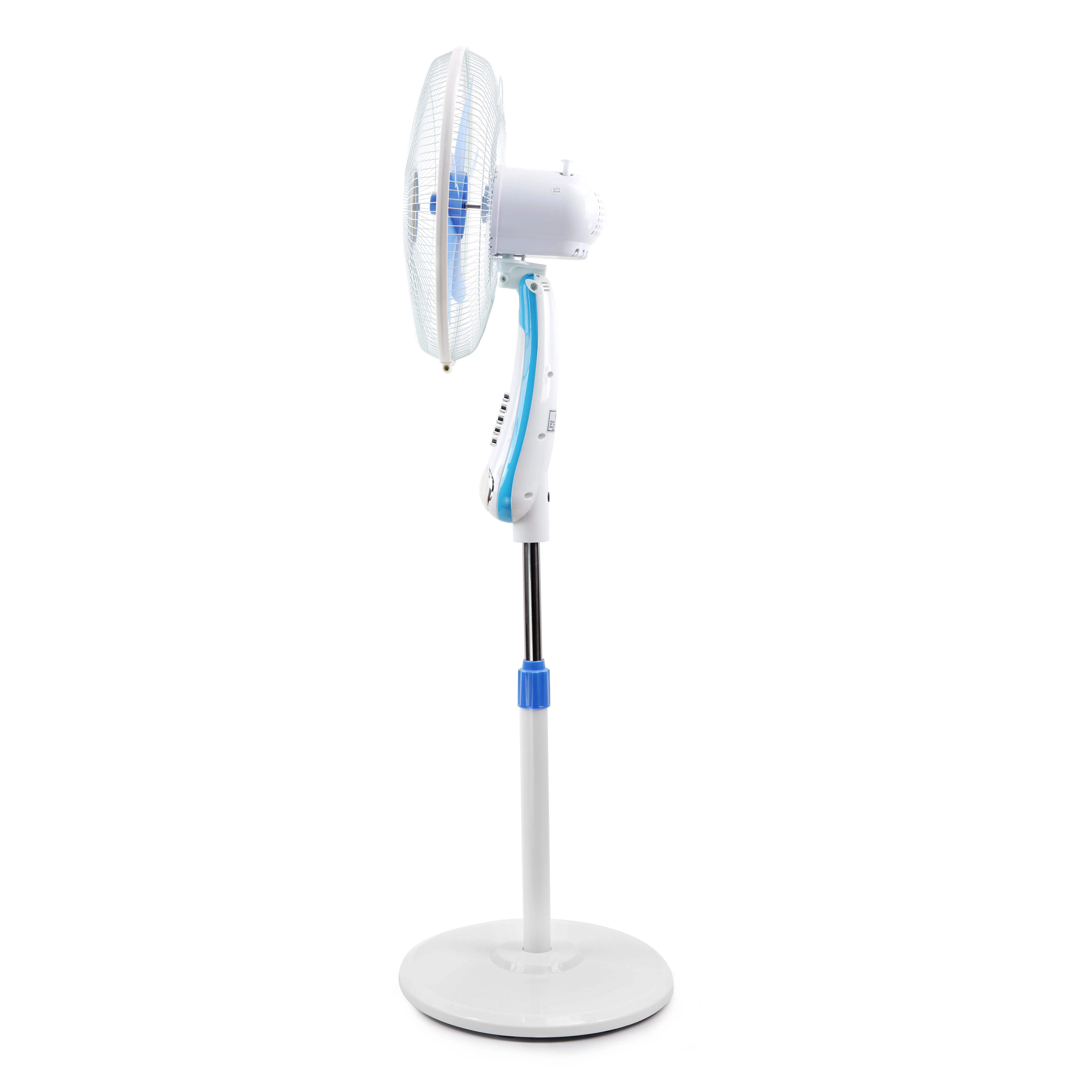 Solar fan 16 inch dc 12V motor stand fan ac/dc solar energy stand fan for home and outdoor with solar panel and adapter