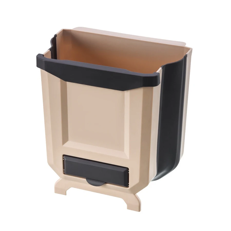Factory Price Folding Garbage cans Home Waste Bin, Kitchen Hanging Folding Plastic Garbage cans