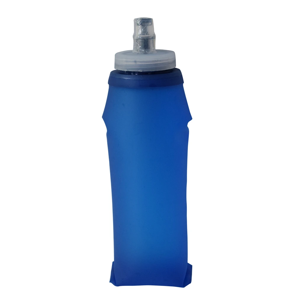 600mlcollapsible TPU silicone foldable water kettle foldable bottle collapsible running sports drinking soft flask plastic flask