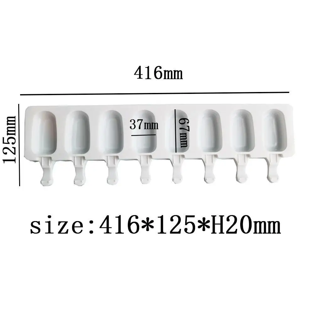 Mini Popsicle mold 8 Cavity Silicone Ice Cream Mould Ice Cube Tray Popsicle Barrel Diy Mold Dessert Ice Cream Mold Sticks