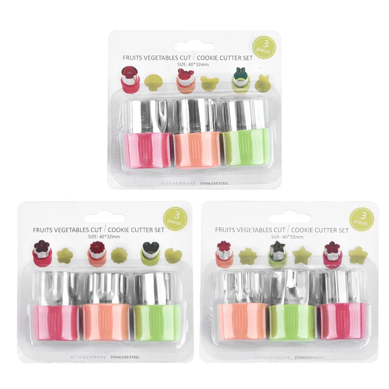 Besafe Stainless Steel Mini Fruit and Cookie Pie Pastry Stamps Mold Food Vegetable Cutter Shapes for Kids Baking