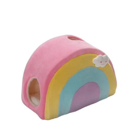 2021 customized luxury removable washable pet house lucky Rainy bow colorful cute cat house indoor pet tent house pet toy