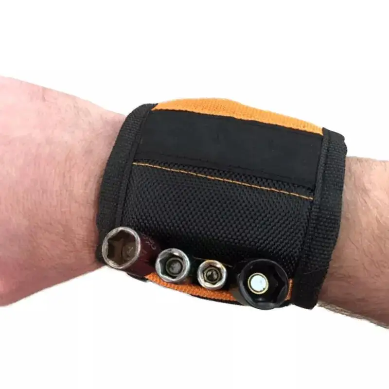 Customized Gift Pocket Adjustable Magnetic Wristband Tool With Strong Magnets for Holding Screws