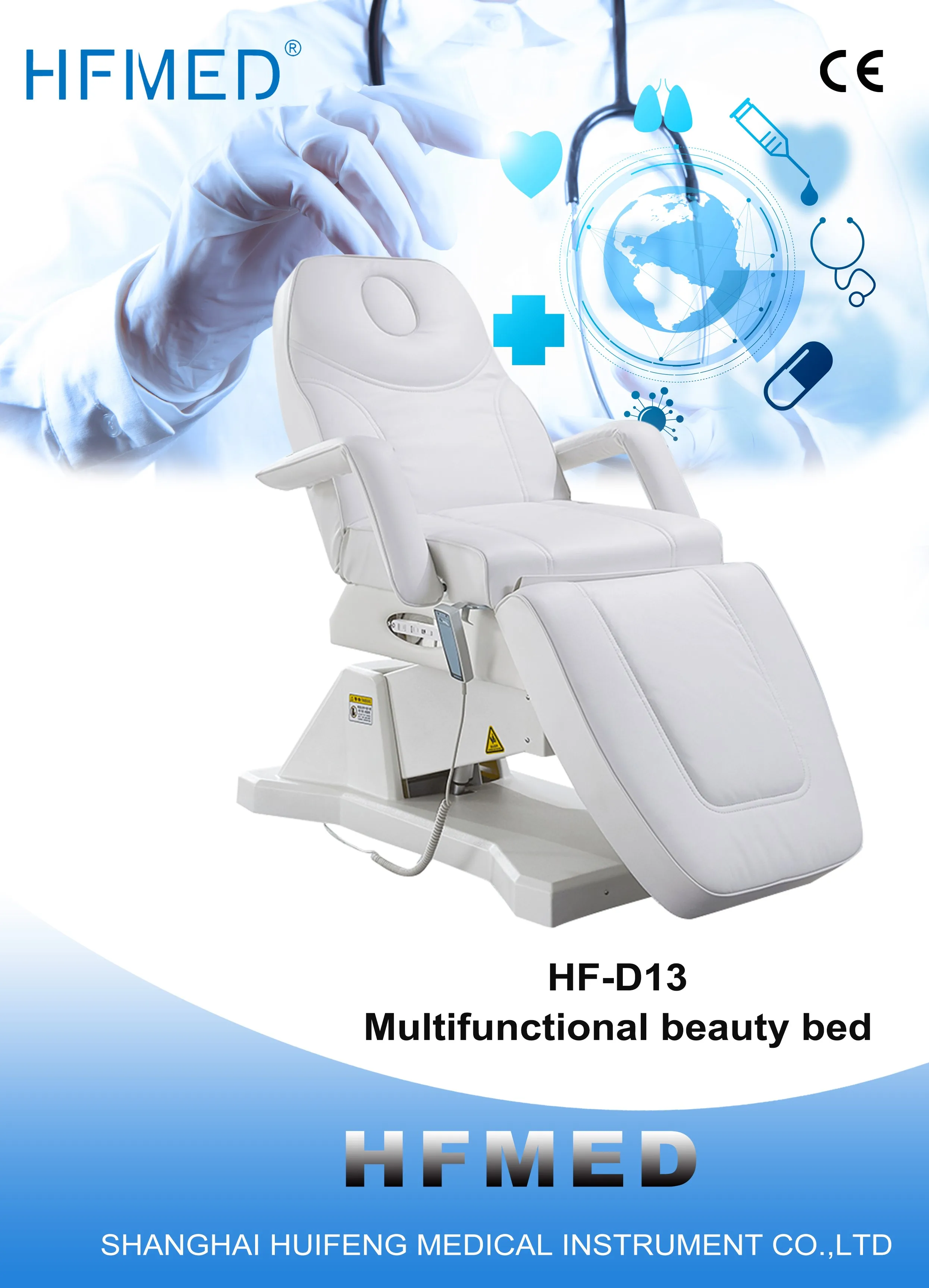 HF-D13 Electric Beauty Bed with Factory Price Salon Furniture Massage Bed