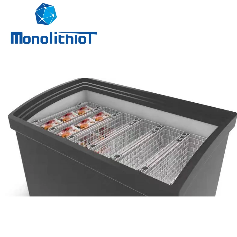 MonolithIoT Supermarket Commercial Automated Inventory Management Gravity Cargo Lane Weighing Smart Unmanned Retail Freezer