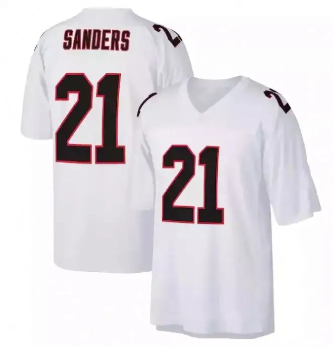 1992 Classic Throwback Atlanta Falcons 7 Michael Vick 21 Deion Sanders 4 Favre Vintage Stitched Football Jerseys