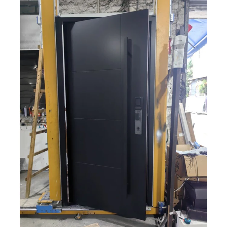 Modern Design Alum Pivot Apartment Entrance Door Anti-theft Front Security Exterior Doors for House Manufacturer Custom Luxury
