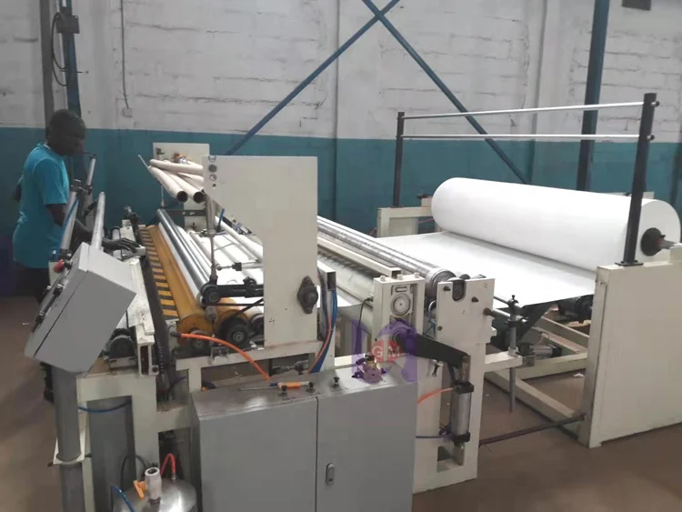 High quality automatic big jumbo roll paper rewinding machine 1880 type toliet paper making line