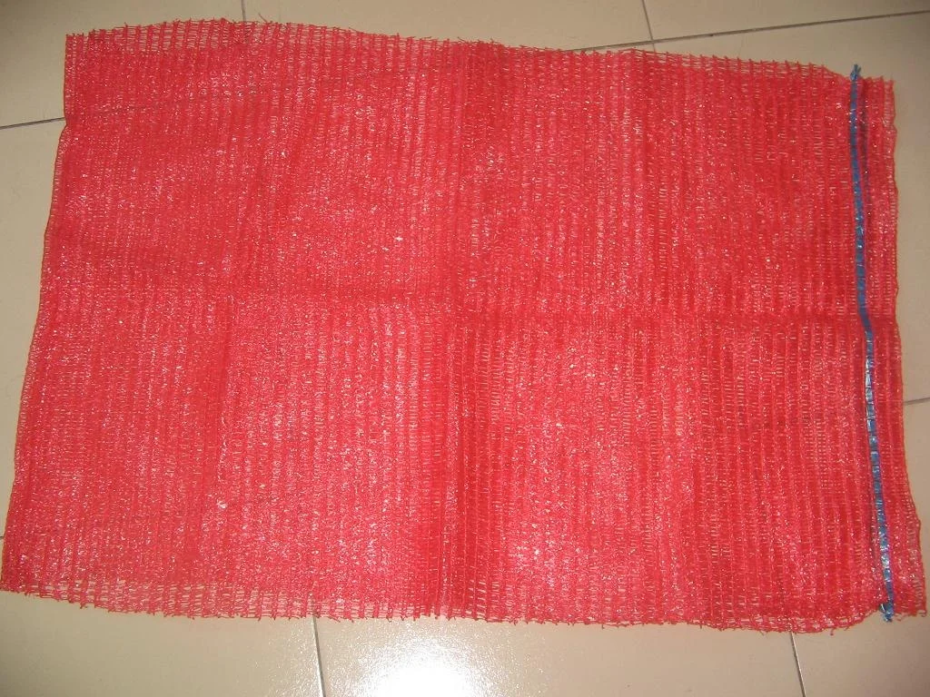 Pouch PP Leno Mesh Net Bag  PP/PE Red 50kg Potato Sack 50 lb Leno Mesh Onion Bag for Firewood Eggplant