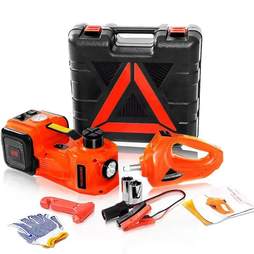 12V electric large tonnage 5T hydraulic jack electric wrench inflation pump off-road sedan SUV car jack