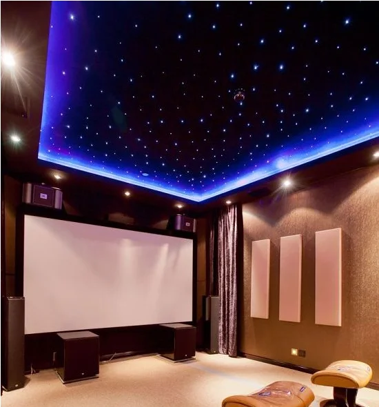 Fiber optic type 600x600 starry sky flickering star suspended children room ceiling panel lighting