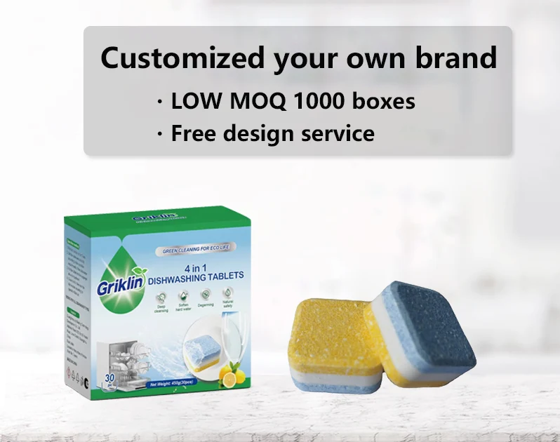 2024 Hot Sale Portable Kitchen Effervescent Formula Deep Cleaning Descaling Dishwashing Machines Dishwasher Cleaner Tablet