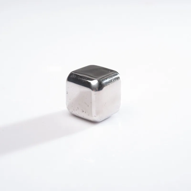 Custom personalized reusable metal stainless steel ice cube  artificial cocktail ice cubes