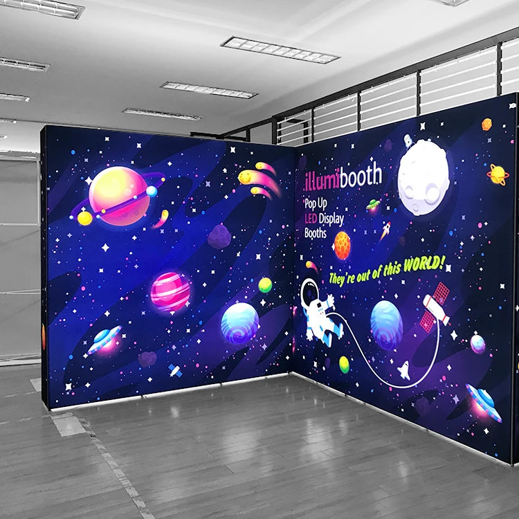 3x3 SEG освещенная контржурным светом Выставочный Стенд Pop Up Выставка Событие Фон для фотографий задний