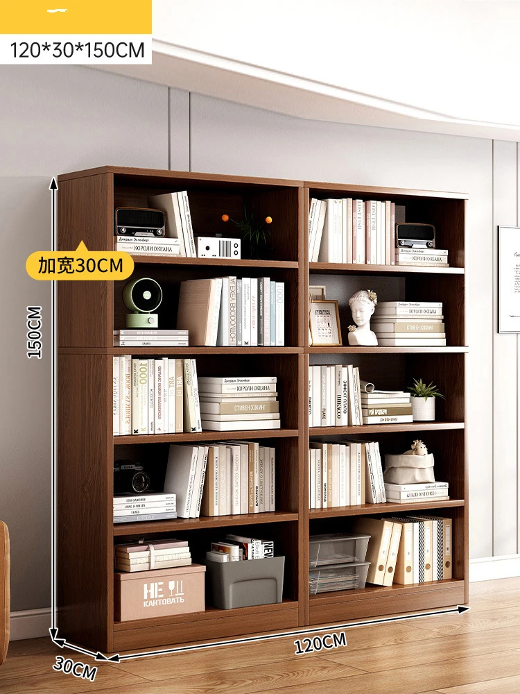 Open Bookcase with Adjustable Storage Shelves Floor Standing Unit Bookshelf