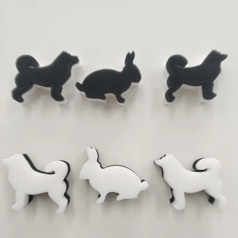 Cartoon Style Double Dised Magic Cleaning Sponge Extra Thick Eraser Sponges Melamine Foam Pad Eraser Sponge for All Surface