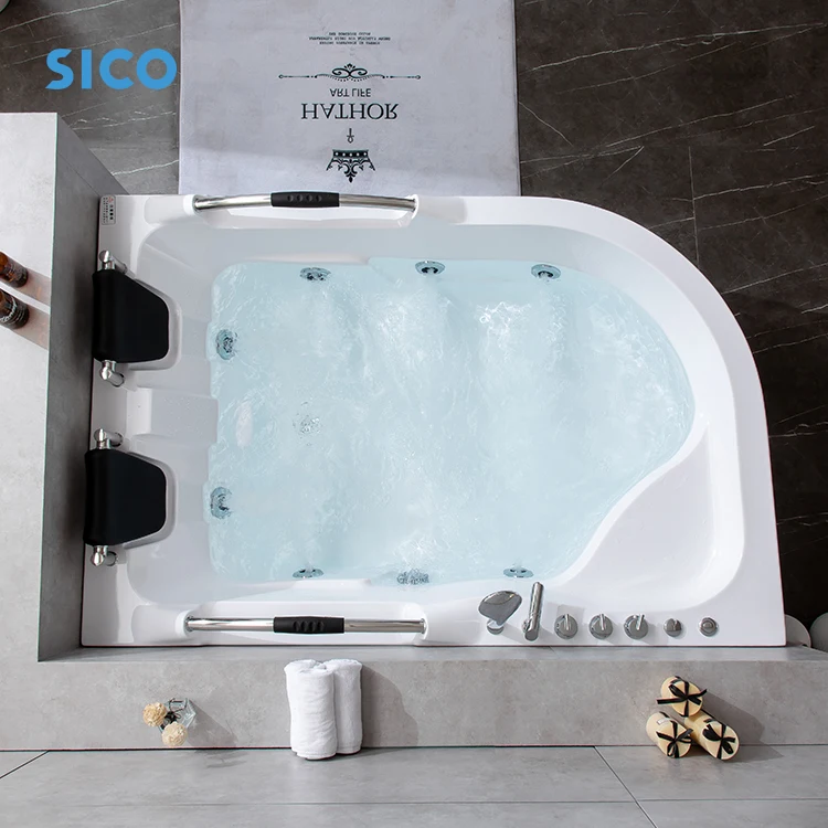 Массажная Ванна SICO Premium с двойной гидромассажем очень глубокая глубина замачивания регулируемая хроматерапия и подогреваемый воздух