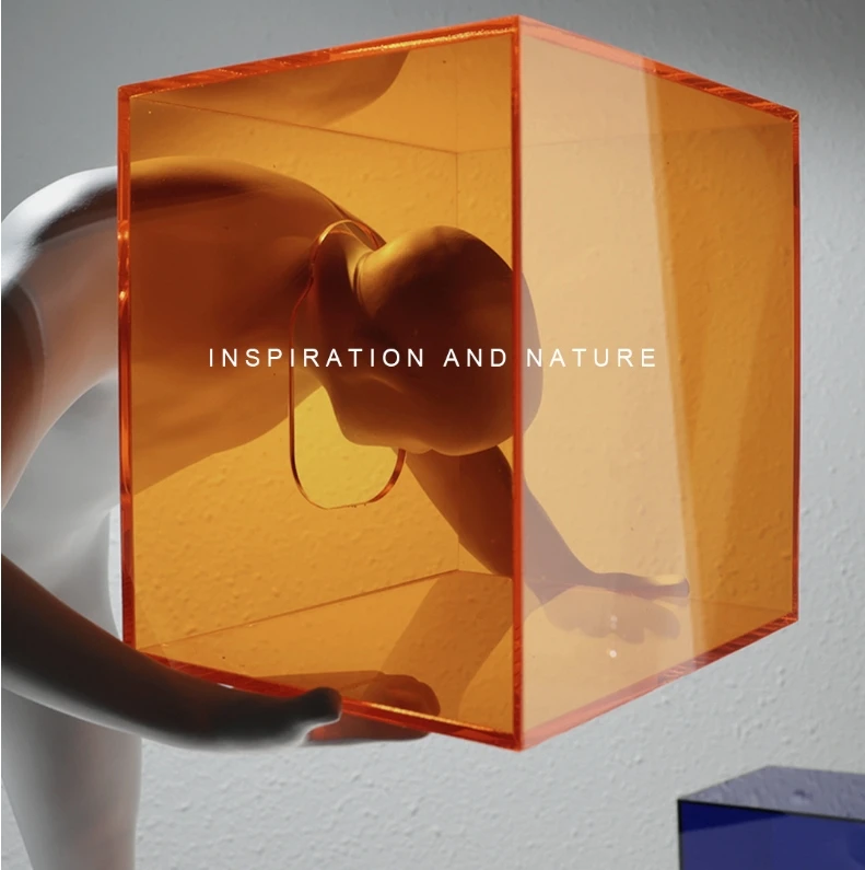 Modern Minimalist Living Room Office Decoration Home Accessories New Creative Orange Home Decor Wholesale Acrylic Home Decor