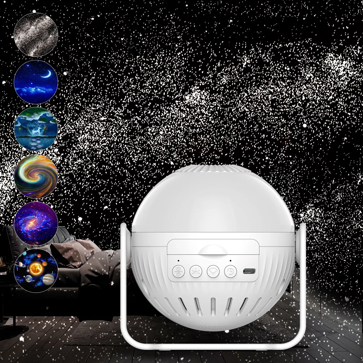 Galaxy Projector Star Planetarium ночник Bluetooth 7 в 1 проекционный детский 360 Вращающийся Галактический игровой свет подарки для детей