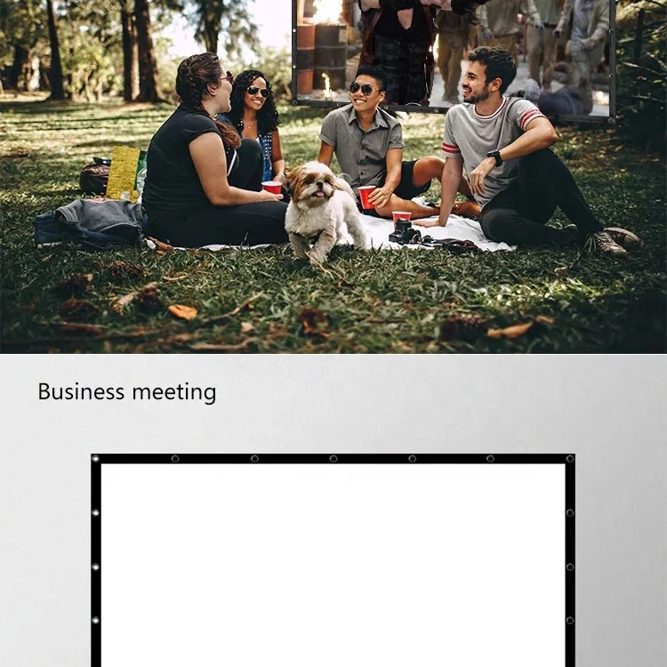 Wall Movie 4K Fixed Phone Screen Curtain Mini Projector and Screen Set for Video LED Projector