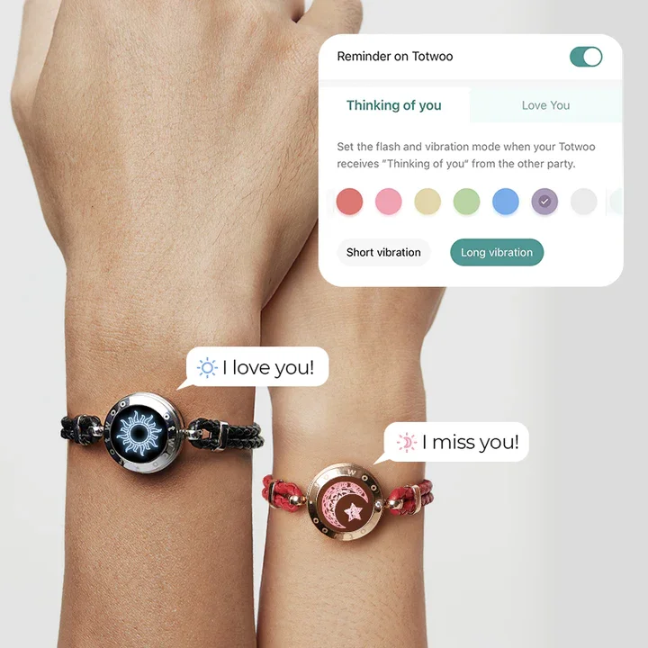 TOTWOO love Unique couple bracelet for Long Distance electronic Interactive smart Bracelet Couple Love Jewelry wearable devices